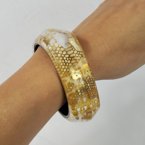 Jewelry - VINTAGE Lucite Wide Bangle Bracelet